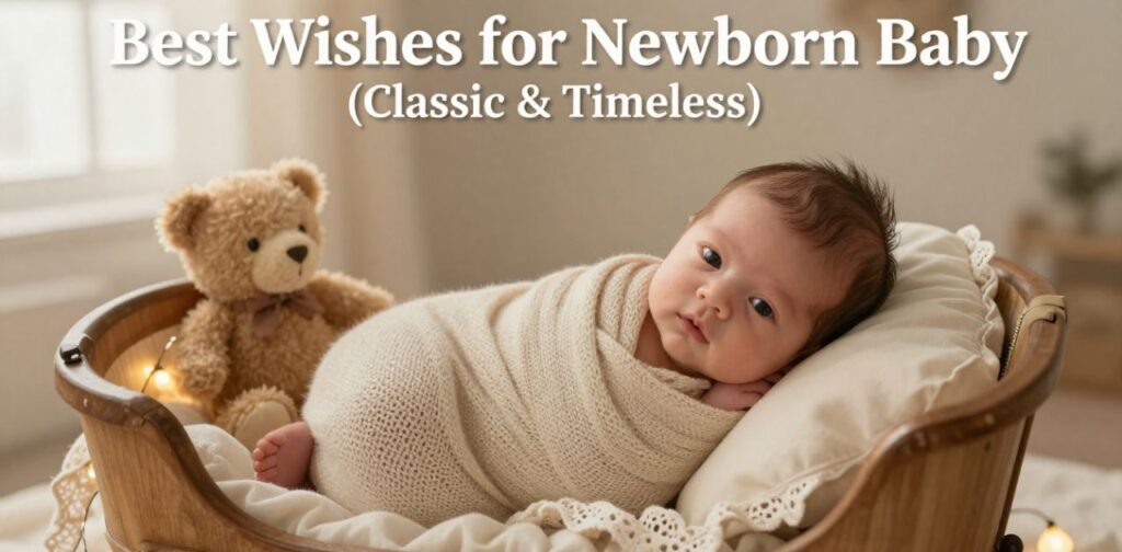 Best wishes for newborn baby with classic and timeless new born baby wishes to celebrate a bundle of joy.