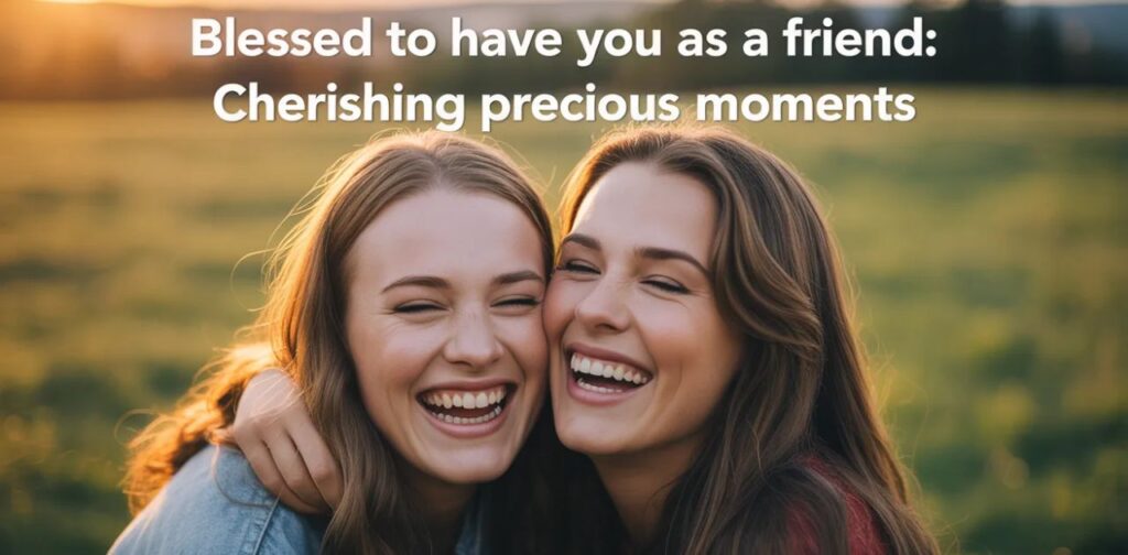blessing quotes for friends blessed to have you as a friend cherishing precious moments together.