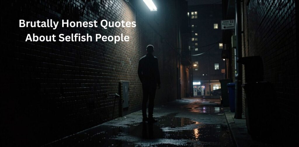 Brutally honest Selfish quotes about selfish people that expose toxic behavior, ego, and the truth about selfish personalities.