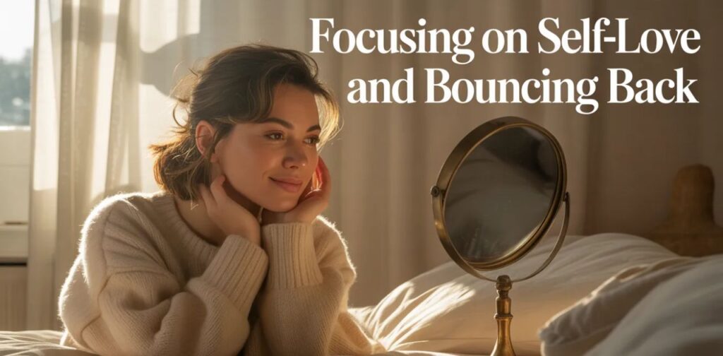 pain love failure quotes about focusing on self love and bouncing back, healing after heartbreak and emotional recovery from love.