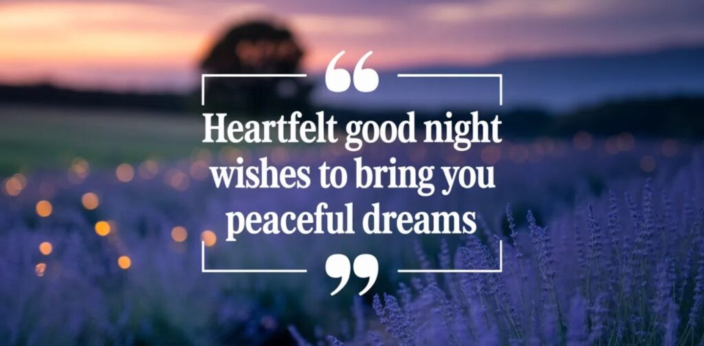 Heartfelt good night blessings and wishes to bring you peaceful dreams and calm your mind before bedtime.
