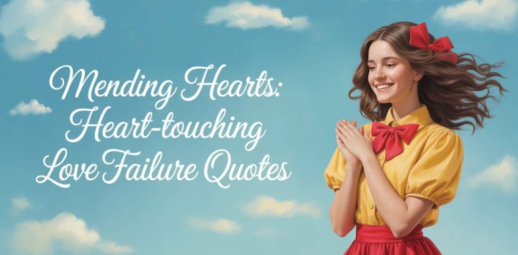 pain love failure quotes for mending hearts, heart touching love failure quotes and healing after heartbreak for broken hearts.
