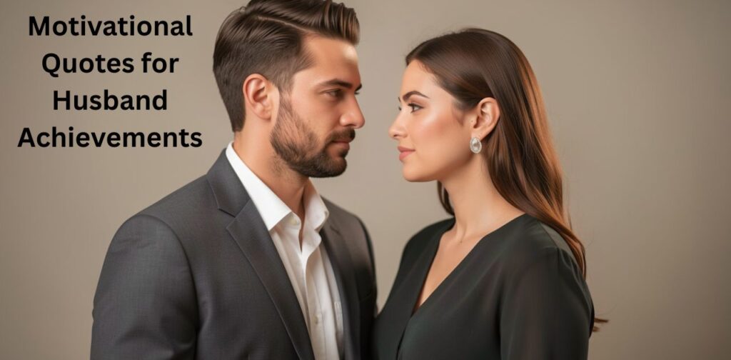 Motivational quotes for husband achievements featuring proud husband quotes, achievement captions for husband, and recognition quotes for husband success celebration.