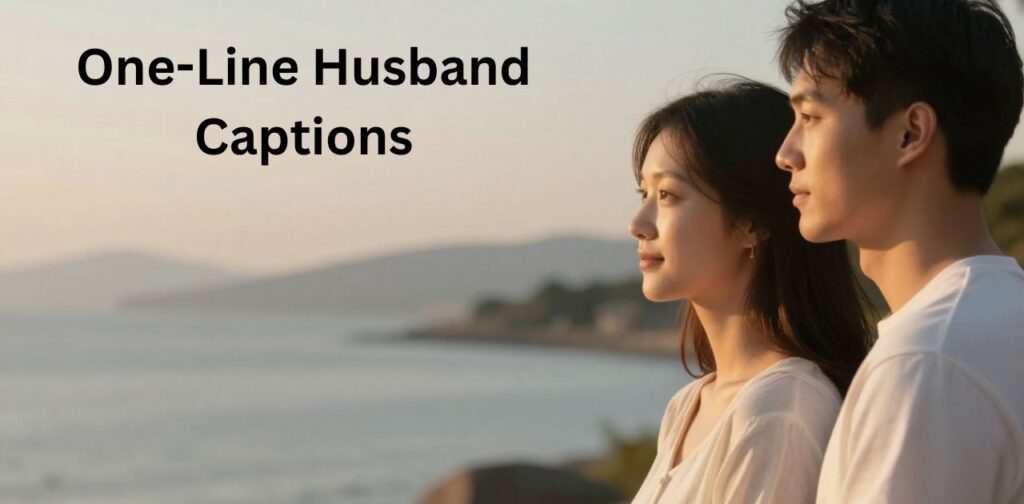 One-line husband captions using proud husband quotes for trending husband caption, husband pride quotes, and short emotional husband quote for social media.