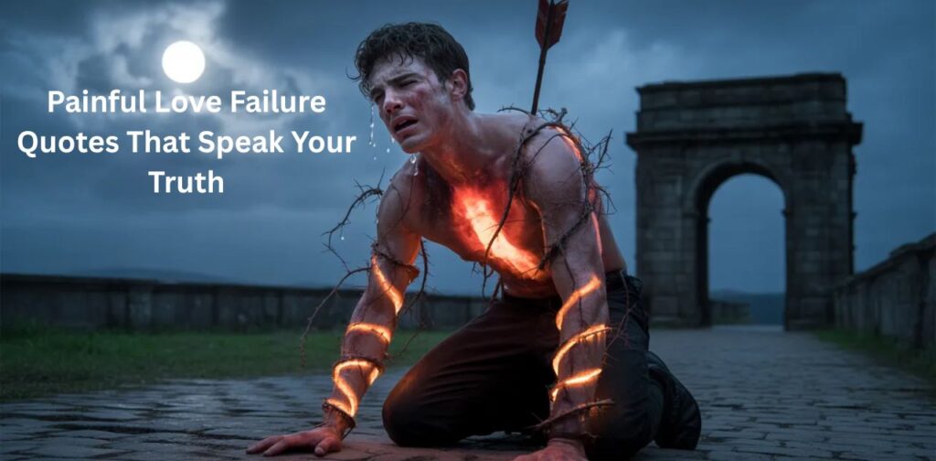 Painful pain love failure quotes that speak your truth, deep emotional heartbreak quotes and sad love failure quotes for broken hearts.