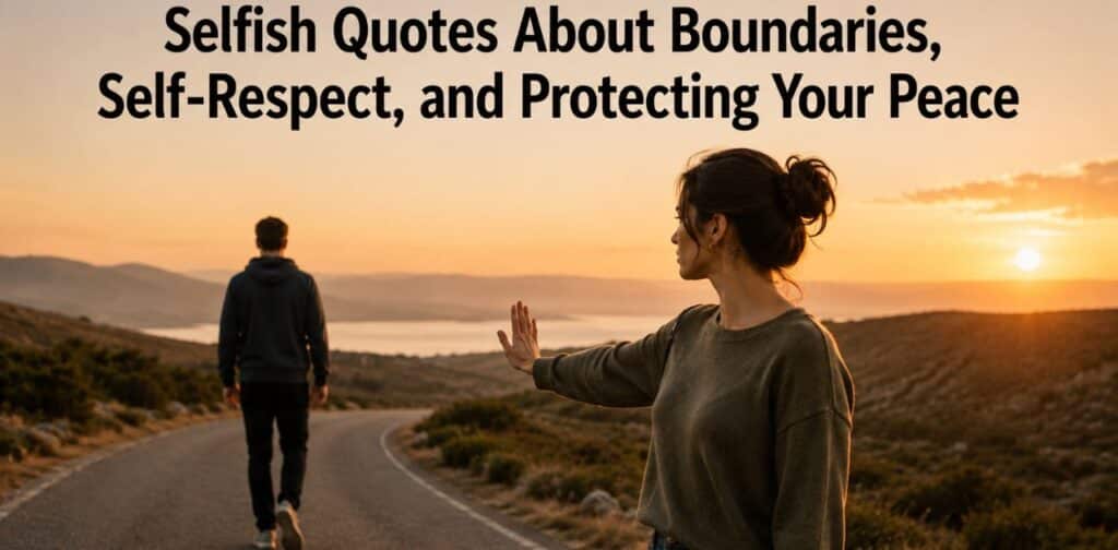 Selfish Quotes about boundaries, self-respect, and protecting your peace.
