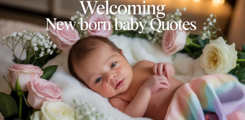Welcoming new born baby quotes to celebrate a newborn baby with love and happiness.