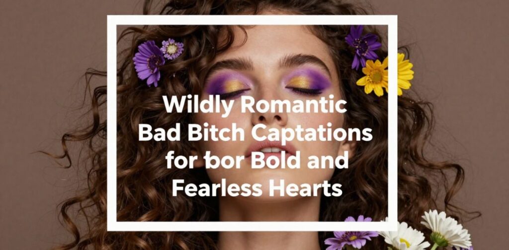 Bold romantic woman with confident attitude symbolizing wildly romantic bad bitch captions for fearless hearts.
