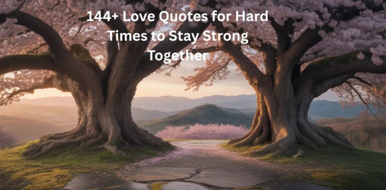 A heartfelt collection of Love Quotes for Hard Times displayed on a warm background symbolizing emotional support, unity, and staying strong together in relationships during difficult moments.