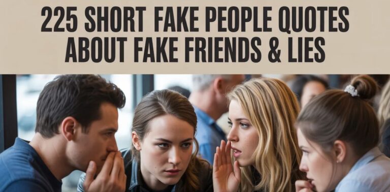 225 Short Fake People Quotes About Fake Friends & Lies featuring fake people quotes that highlight betrayal, fake friends behavior, and real-life emotional lessons about trust and relationships.