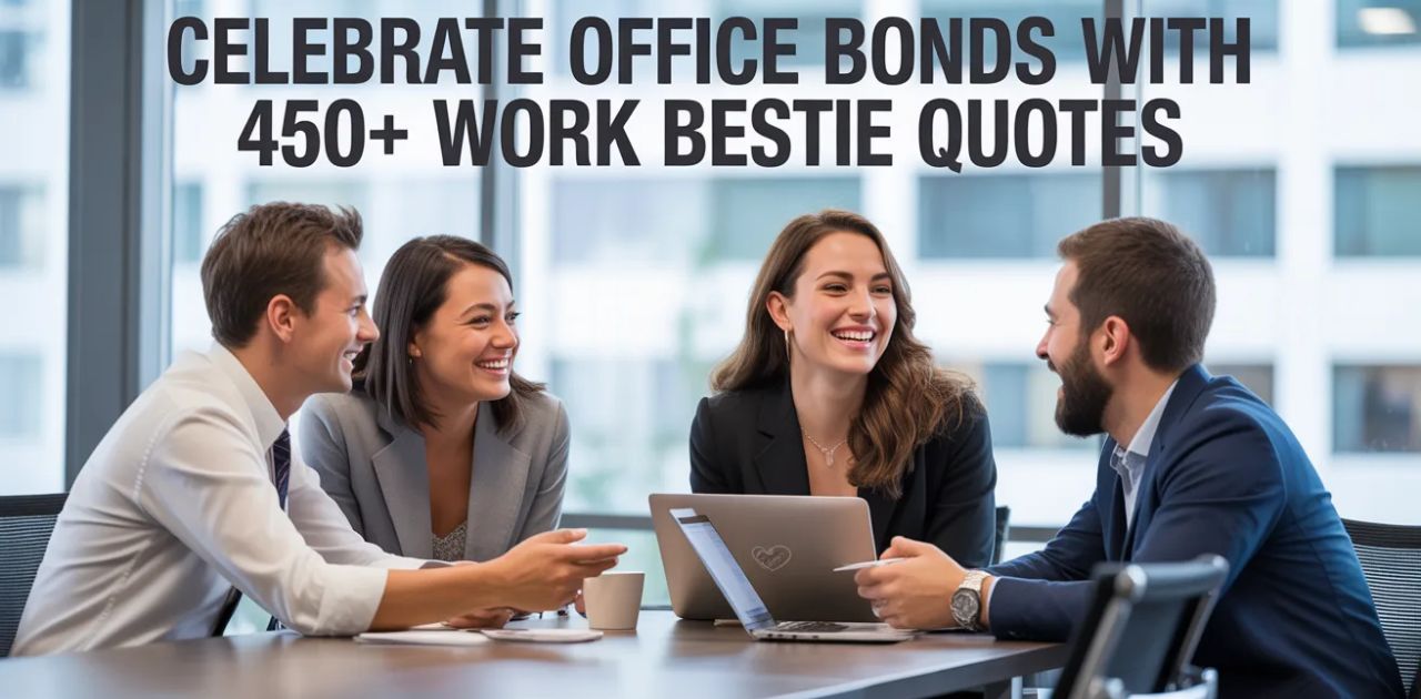 Celebrate office bonds with 450+ work bestie quotes to strengthen workplace friendship and team connection.