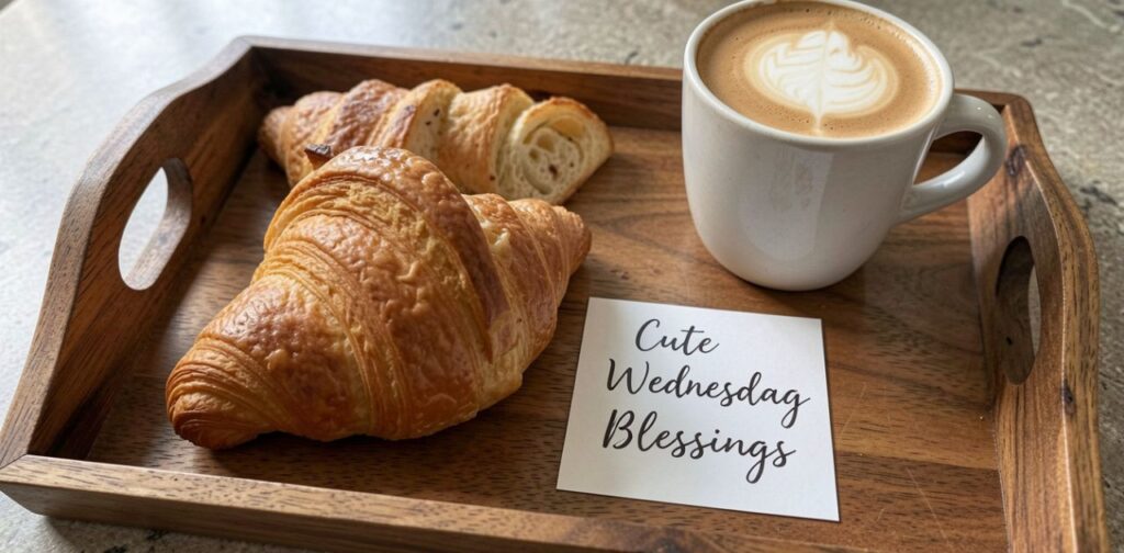 Cute Wednesday Morning Blessings with soft, peaceful vibes, faith, and gentle midweek encouragement to start the day happily.