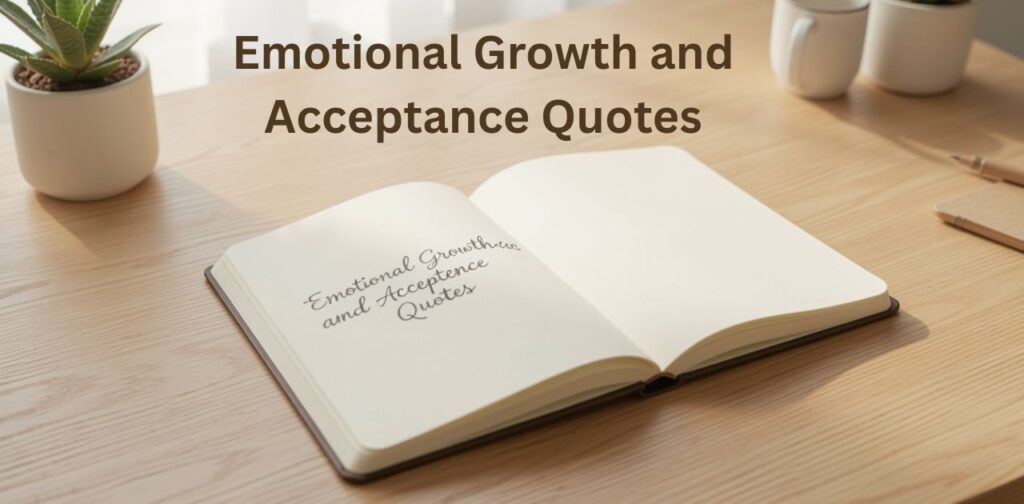 Emotional Growth and Acceptance Quotes Healing quotes for a broken heart focused on acceptance, emotional healing, and moving on after heartbreak and grief.