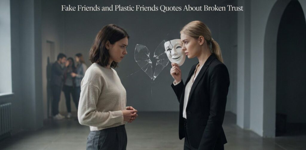 Two Faced People Quotes about fake friends, plastic friends, and broken trust.