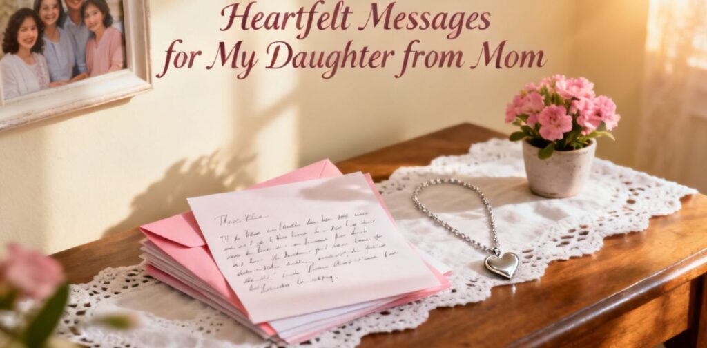 Heartfelt messages for my daughter from mom expressing unconditional love, pride, and deep emotional bond.
