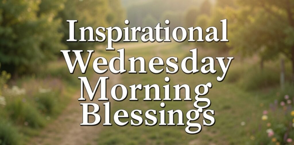 Inspirational Wednesday Morning Blessings with peaceful prayer, faith, and positive midweek motivation to start the day right.