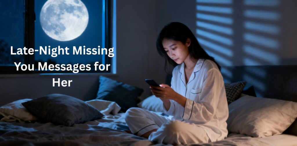 Missing you messages for her late-night heartfelt romantic expressions.