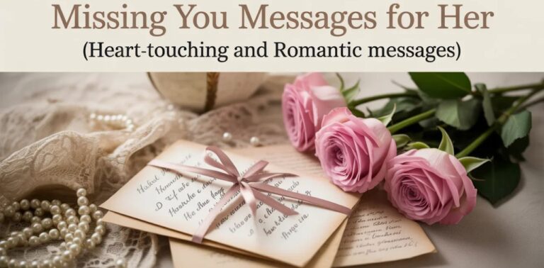Missing you messages for her showing deep emotional and romantic feelings