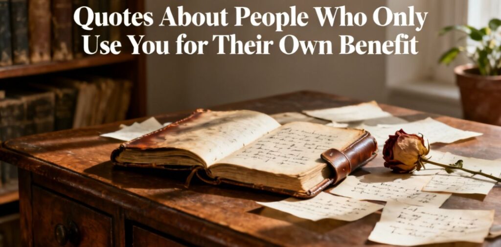 Feeling used quotes about people who only use you for their own benefit, highlighting emotional pain, betrayal, and toxic relationships.