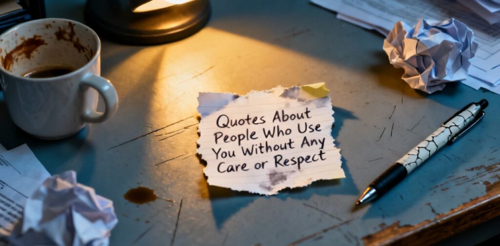Feeling used quotes about people who use you without care or respect, showing emotional pain, betrayal, and toxic relationship struggles.