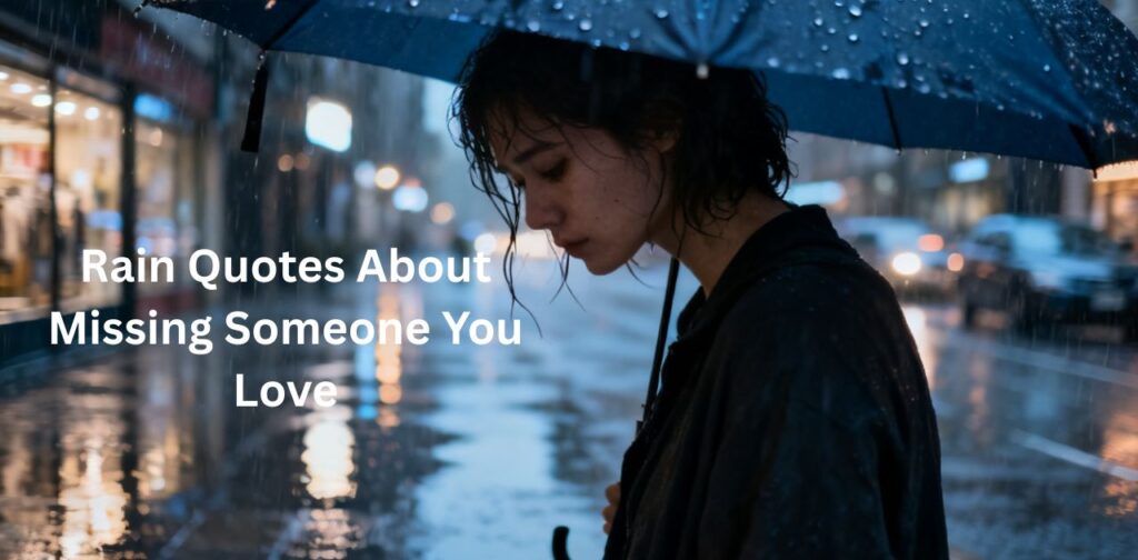 Rain quotes about missing someone you love during rainy day and emotional lonely moments