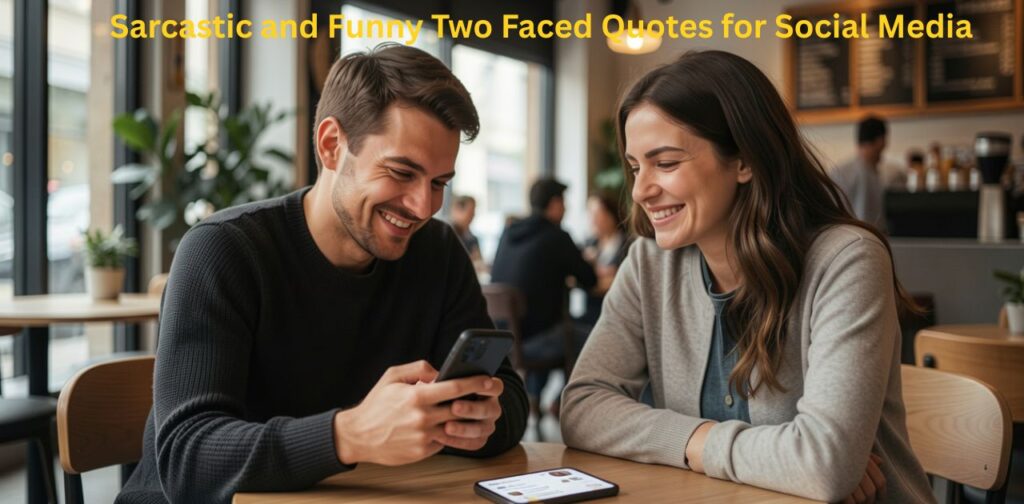 Two Faced People Quotes with sarcastic and funny messages for social media.