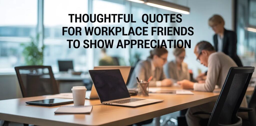 Thoughtful quotes for workplace friends with work bestie quotes to show appreciation and strengthen office bonds.