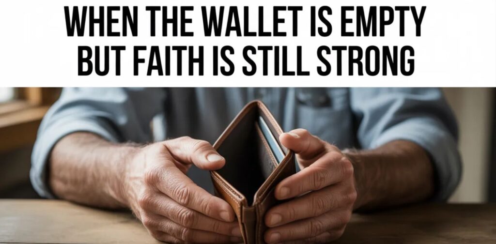 When the wallet is empty but faith is still strong with prayer for financial breakthrough and open doors