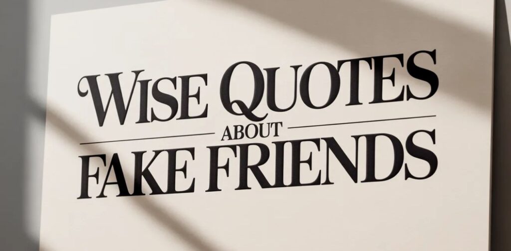 Wise Quotes About Fake Friends featuring fake people quotes that share deep life lessons on fake friends behavior, betrayal, and understanding real vs fake relationships with wisdom and clarity.