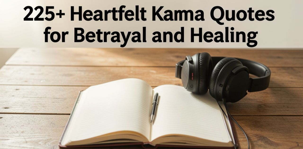 Heartfelt image representing karma quotes for betrayal and healing with emotional balance, broken trust, and recovery symbolism