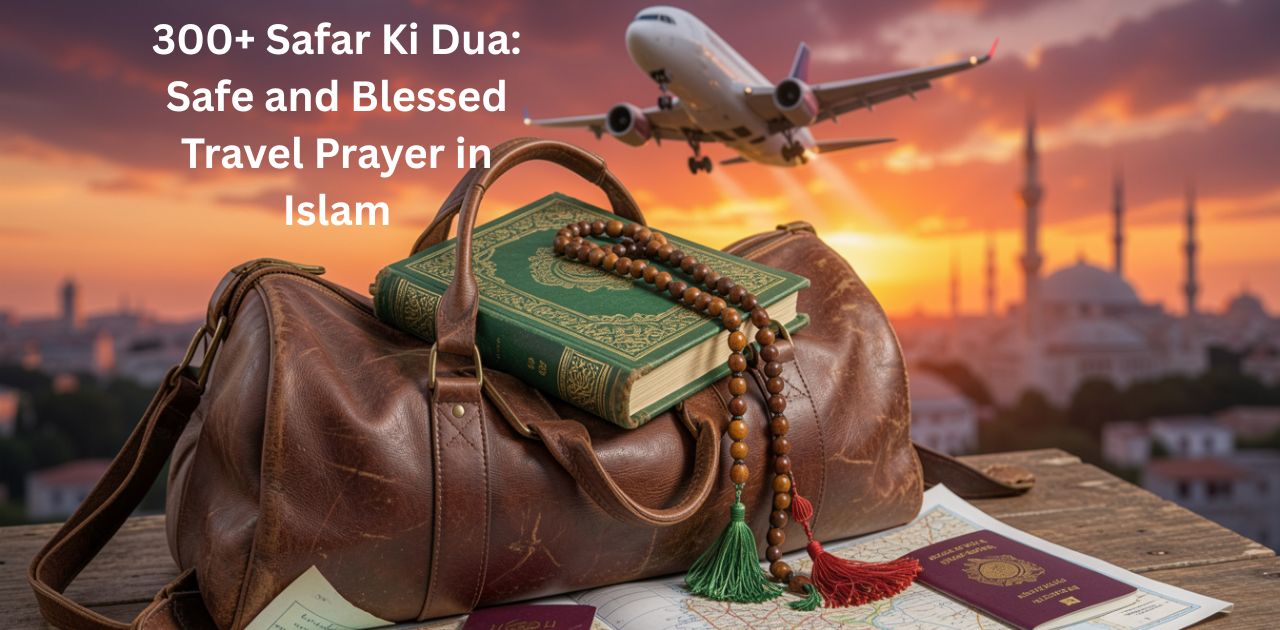 Safar ki dua for safe and blessed travel prayer in Islam with peace, protection, and spiritual guidance.