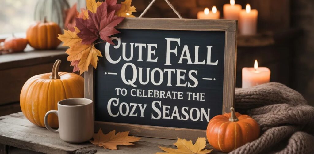 Cute Fall Quotes to Celebrate the Cozy Season featuring fall words and autumn vocabulary list for cozy seasonal writing.