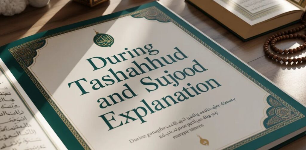 During Tashahhud and Sujood Explanation Dua e Masura in namaz explained with sujood supplication, prayer meaning, and spiritual connection with Allah.