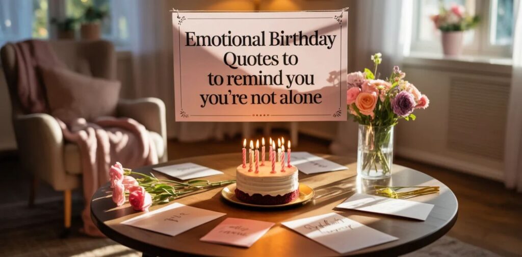 Emotional birthday quotes to remind you you’re not alone, expressing loneliness, sadness, and emotional healing support