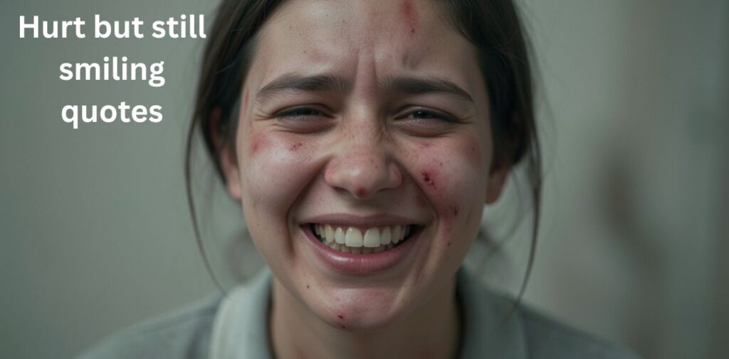 Pain behind smile quotes showing hurt but still smiling quotes, reflecting emotional pain, silent suffering, resilience, and hidden struggles behind a brave smile.