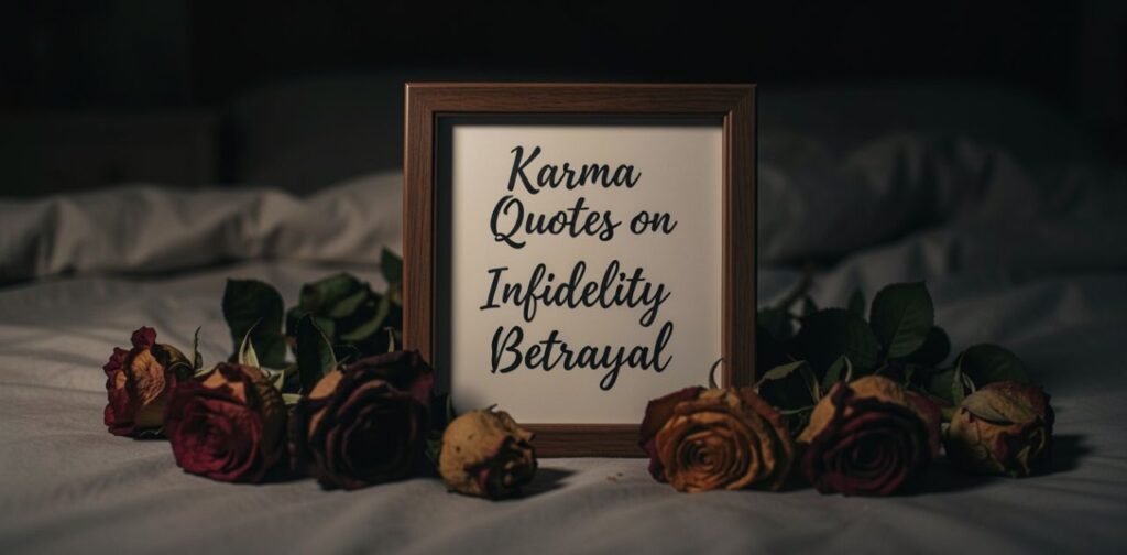 Karma quotes for betrayal and healing on infidelity, broken trust, and emotional recovery in relationships