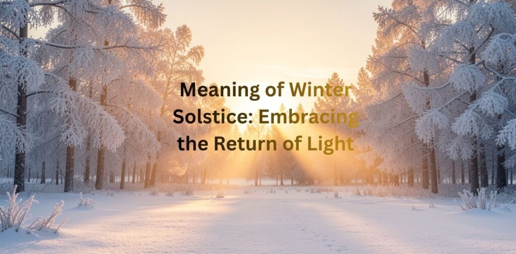 Meaning of Winter Solstice embracing the return of light and hope.