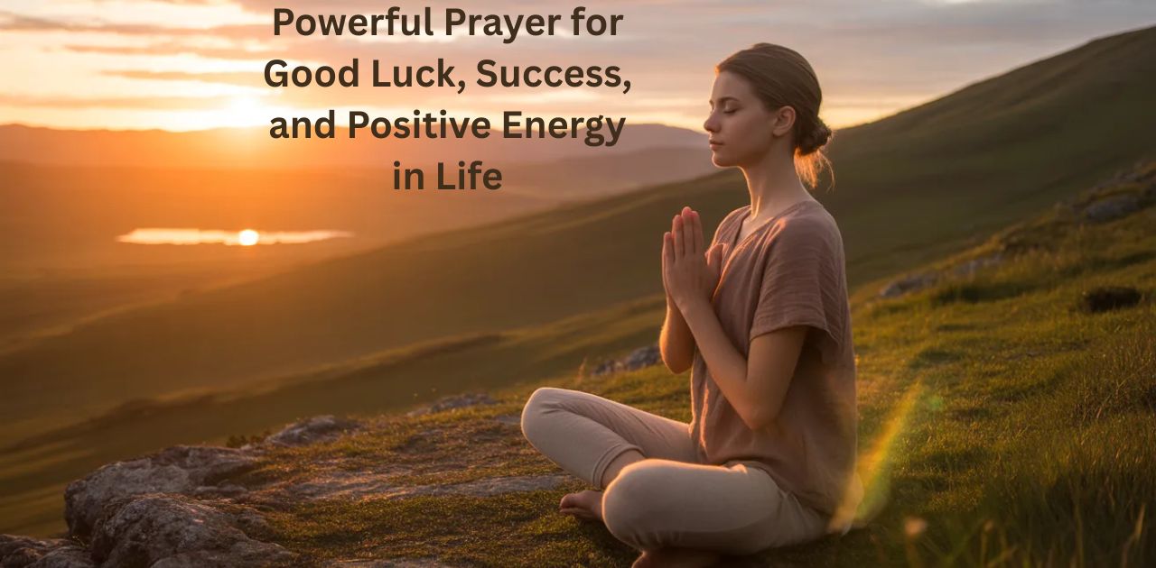 Powerful prayer for good luck bringing success, positive energy, peace, and blessings into daily life.