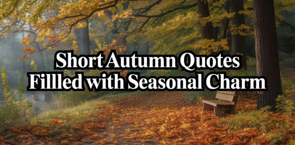 Short Autumn Quotes Filled with Seasonal Charm featuring fall words and seasonal writing words for cozy autumn content.