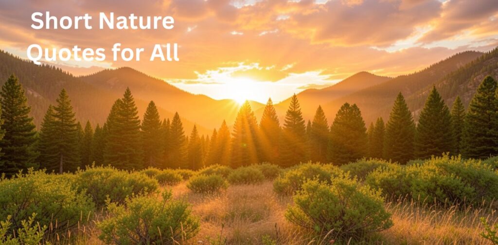 Simple nature love quotes for calmness and positivity