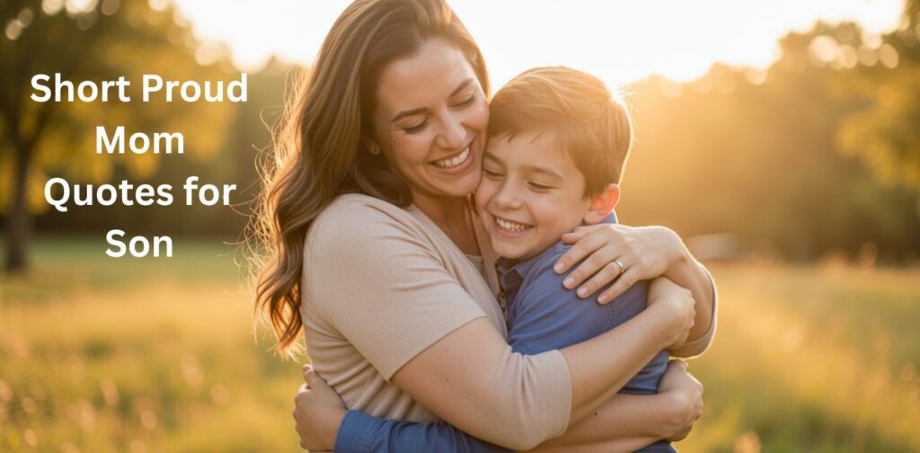 Short proud mom quotes for son expressing love, pride, and emotional motherhood journey in simple heartfelt words.