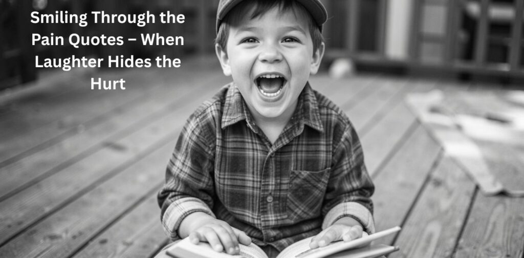 Pain behind smile quotes showing smiling through the pain quotes, where laughter hides emotional hurt, silent suffering, and inner emotional struggles in daily life.