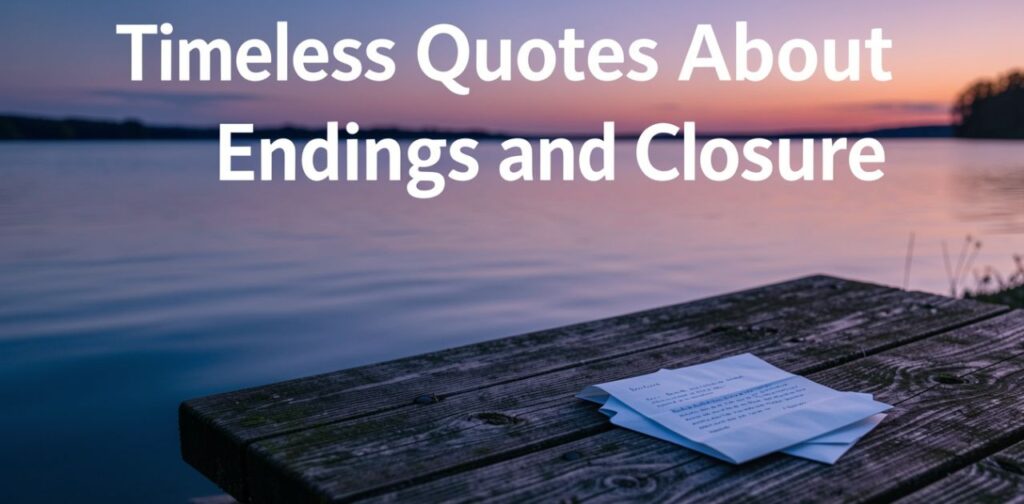 Timeless end quotes about endings, closure, emotional healing, and moving forward with strength and peace