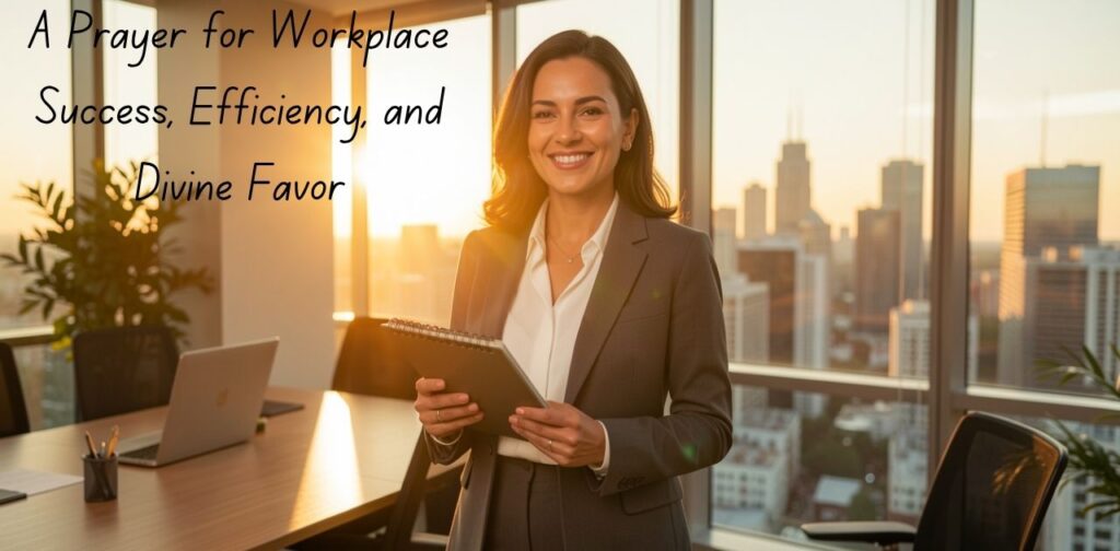 A Prayer for Workplace Success, Efficiency, and Divine Favor Blessing prayers before starting work for productivity, focus, and success.