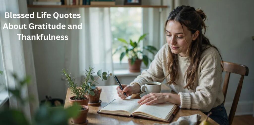 Blessed Life Quotes about gratitude and thankfulness for inspiration.