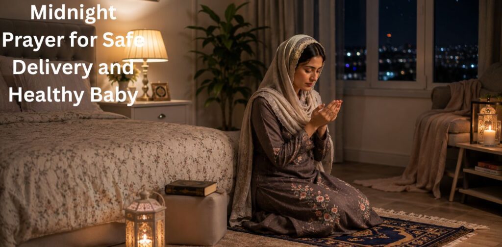 Midnight prayer for safe delivery and healthy baby during labor.
