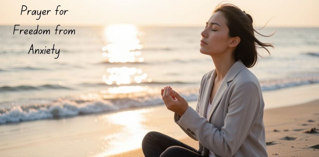 Prayer for Freedom from Anxiety Blessing prayers before starting work for calmness, peace, and relief from workplace stress and worry.