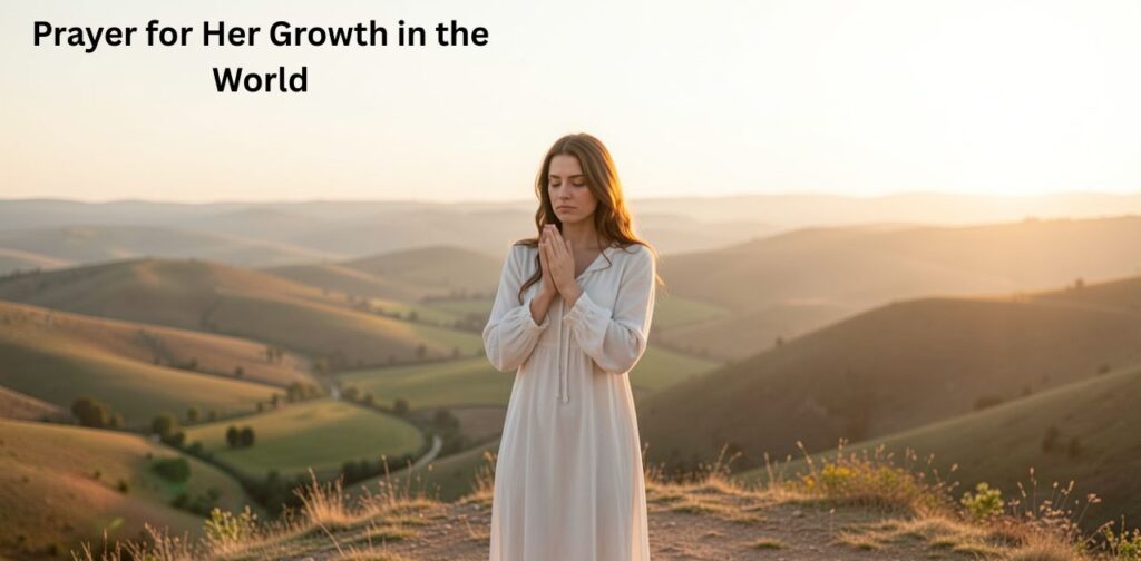 Prayer for Her Growth in the World with blessings, guidance, faith, and a bright future for my daughter.