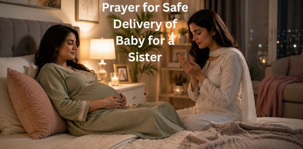 Prayer for safe delivery of baby for a sister in labor.