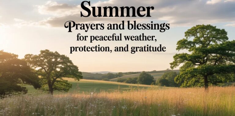 Summer Prayers and blessings for good weather, peace, and protection.